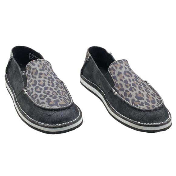 Shyanne Women's Rank 45 Grey Cheetah Print Moc Slip On Size US 8.5 - Picture 5 of 11